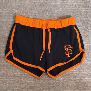 San Francisco Giants MLB Comfy Black Orange Sleep Lounge Shorts Medium